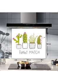 Resim Decorita Cam Ocak Arkası Koruyucu | Perfect Match | 52cm x 60cm 