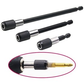 Resim Hızlı Vidalama Adaptörü Bit Vidalama Uzatma Aparatı Manyetik Altı 