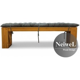 Resim Neiwel Garden Luin Doğal Ahşap Bahçe Bank-37-220 Açık Ceviz 