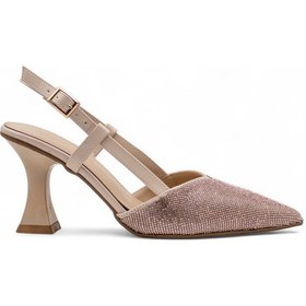 Resim White Angel Taşlı Kadeh Topuklu Abiye Bronz 