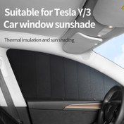 Resim For Tesla Model 3/Y için Katlanabilir Güneşlik Perde - Siyah, Gizlilik ve Güneş Koruması, Araba Pencereleri için Kolay Katlama Tasarımı, Araba Pencere Tratmanı | Gizlilik Artırıcı Perde | Kolay Katlama Perdesi, Güneş Koruması Perdeleri 