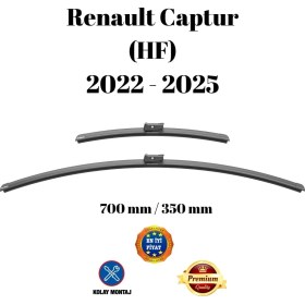 Resim Renault Captur Hf 2022 2023 2024 2025 Uyumlu Ön Cam Muz Tipi Silecek Süpürgesi Seti 700/350mm Silbak 
