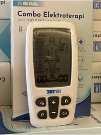 Resim ROOVJOY Şarj Edilebilir Tens Ems Masaj Cihazı Aleti +4 Ped Hediye Ağrı Giderici Fizik Tedavi (bataryalı) 
