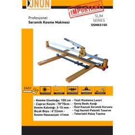 Resim PremiumPort Yeşil Lazerli Kesim Long 100 Seramik Granit Fayans Kesme Makinası 