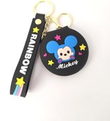 Resim Hd Marketim Anahtarlık Silikon Mickey Mouse Ayna Anahtarlık Çanta Süsü Karakter Figür Oyuncak Siyah 