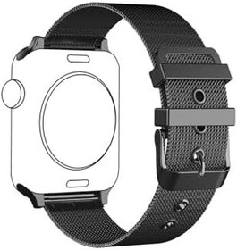 Resim Apple Watch 42 Mm Uyumlu Kayış Metal Milano Delikli Paslanmaz Kordon 