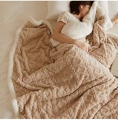 Resim Agoodshop Kalın Kış Battaniye - Sıcak Velvet Taff Pazen Battaniye - Düz Renk Seçenekleri 36 Derece Üstü 