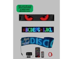 Resim Beruflic Kayan Yazı Destekli Rgb LED Reklam Paneli USB ile Kolay Kurulumlu 