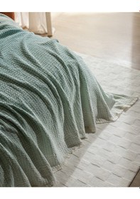 Resim Madame Coco Lunevere Çift Kişilik %100 Pamuk Yatak Örtüsü - Turkuaz 8684427208793 Yeşil 