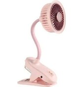 Resim Ebitda Mini Taşınabilir Klipsli Pembe Elektrikli Vantilatör 
