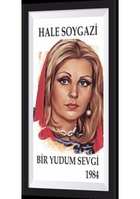 Resim hale soygazi yeşilçam temalı çerçeve görünümlü mini ahşap poster 