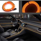 Resim Araç İçi Torpido Şerit Ledi Renkli İp Neon Led 5 Metre Turuncu Açık 
