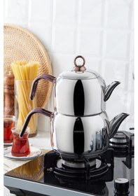 Resim Karaca Urban İndüksiyon Tabanlı Midi Çaydanlık Takımı Rosegold 