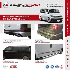 Resim Volkswagen Transporter T6 Kapı Eşiği 4 Prç Krom 2015 ve Sonrası 