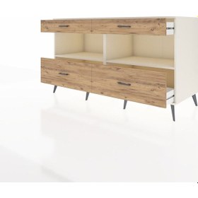 Resim Kronos Konsol 2 Raflı 4 Çekmeceli 176x59x99 Aytaşı-aytaşı/çam Aytaşı-aytaşı/çam 