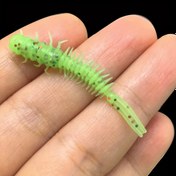 Resim 20 Adet Mycena Çimen Yeşili Kırmızı Noktalı Yumuşak Plastik Olta Yemi - 4.5cm/0.4g Gerçekçi Levrek, Kefal ve Sazan Balığı için - Tatlısu & Tuzlu Su Kullanımı, Yüksek Kaliteli Dayanıklı Malzeme, Gerçekçi Solucan Tasarımı, Uzun Ömürlü Olta Yemi 