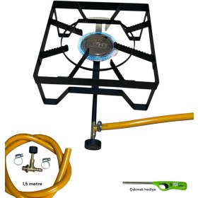 Resim Piknik Tüpü Yer Ocak Dar Tüpler Uyumlu Hortum Başlık Set Canavar Ocak 30X30 