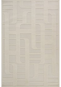 Resim Kaşmir Halı İskandinav Tora White 200x290 Cm Salon Mutfak Halısı Yolluk Beyaz 