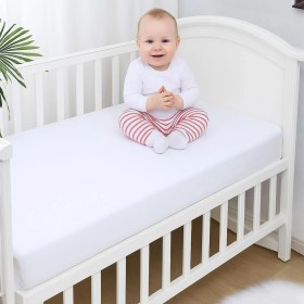 Resim %100 Pamuk Penye, Lastikli Full Kenar Bebek Çarşafı - Oeko-Tex Sertifikalı, Yumuşak ve Nefes Alabilir, Organik Pamuk, Anne Yanı, Çocuk Beşik Çarşafı 