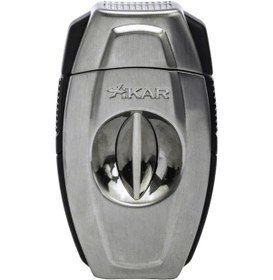 Resim Xikar Flip Dual Gümüş V & Düz Puro Makası Kesici - Tr9307 
