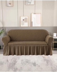 Resim Upmall Bürümcük Koltuk Örtüsü Kanepe Örtüsü 3lü A.kahve Açık Kahve 