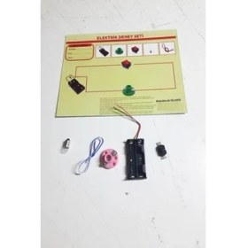 Resim Ozcmax Okul Deney Seti - Elektrik Seti Ampul - Pil Yatağı - Duy -Düğme Seti 