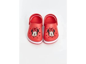 Resim Ortopedik Tabanlı Işıklı Mickey Kız Çocuk Jibbitz Hediyeli Plaj Sandaleti Terliği 