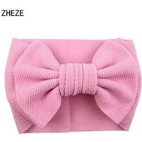 Resim Besthome1 2024 Sevimli 7'' Çift Katmanlı Fiyonk Waffle Kumaş Elastik Bandı - Bebek Kızlar İçin Mavi Mavi 