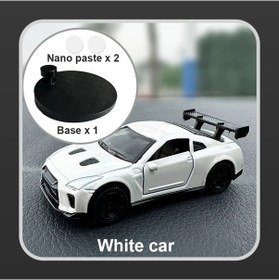 Resim Willowhaven Beyaz Metal Gösterge Paneli Dekoru - 8 Spor Araç Stili, Dönen Tasarım, Kaymaz Taban 