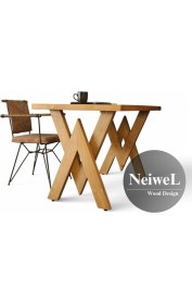 Resim Neiwel Asur Doğal Ahşap Çalışma ve Ofis MASASI-70 cm -120 cm 