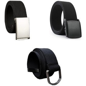 Resim Çantachım Unisex Siyah 3 Adet Taktik Kemer Seti Siyah 