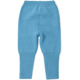 Resim Mavi Logo Detaylı Unisex Bebek Yün Pantolon 