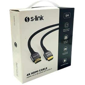 Resim S-Link SLX-HD4K05 4K 60 Hz 5 M V2.0 HDMI Kablo 