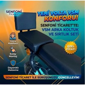 Resim Volta Vsm Deri Arka Koltuk, Sele, Oturak, Elektrik Bisiklet 
