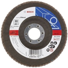 Resim Bosch 125 mm 80 K Expert For Metal Flap Disk - 2608606718 
