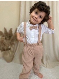 Resim Miababy Papyonlu Fitilli Üçlü Takım Bej 