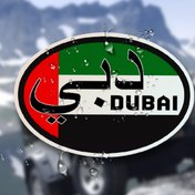Resim Dubai Oval Bayrağı Vinil Sticker / Yüksek Çözünürlüklü Kaliteli Su Geçirmez Sticker 