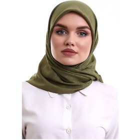 Resim Kofra Desenli Baş Örtü - Koyu Yeşil 