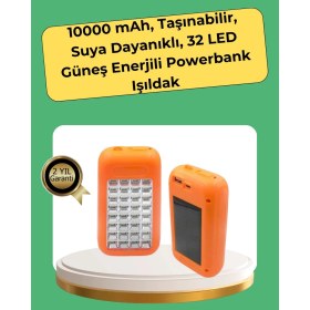Resim Denisam 10000 Mah Güneş Enerjili Taşınabilir Şarj Cihazı ve Aydınlatma Cihazı 