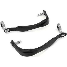 Resim Pazly 22/28mm Alüminyum Siyah Motosiklet El Koruyucuları Off Road Yarış Gidon Koruma Seti 