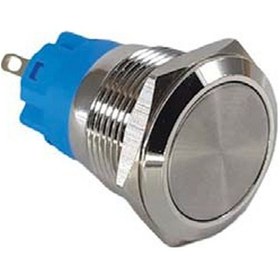 Resim 19mm Metal Kalıcılı Buton 1no/1nc Düz Ledsiz 