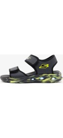 Resim Skechers Sola Glow Sandal Büyük Erkek Çocuk Gri Işıklı Sandalet 407032L Ccbk 