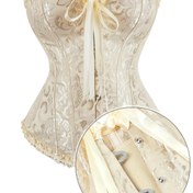 Resim Kadınlar için Şık Avrupa Sarayı Korse Üstü - Ayarlanabilir Dantelli Karın Kontrolü Bustier ile Çiçek Desenli, Orta Destek, Dolgusuz, Gelinlik veya Resmi Giyim için Mükemmel, Damatlık Elbise, Ayarlanabilir Uyum 