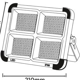 Resim Maxled MX-9020 200W Taşınabilir Şarjlı Solar Led Projektör 3 Renk 