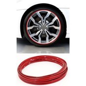 Resim Jant Çevresine 10 Metre 9 Mm Sportif Kırmızı Şerit Jant Bandı (509958186) 