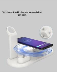 Resim ZERO LAND COSMOTEX Masaüstü Düzenleyici 4’ü 1 Arada Kablosuz (130151) Şarj Aksesuarı 