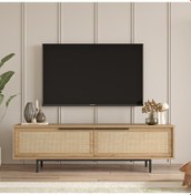 Resim Robin Home Lidya Tv Ünitesi Sehpası Metal Ayaklı Uv Baskı 160cm S 