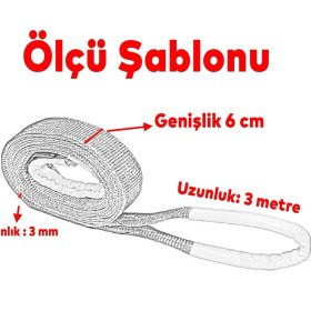 Resim Nzb Sapan Polyester Spanzet 2 Ton 3 Metre Turkuaz Sağlam Yük Kaldırma Taşıma İndirme Halat 