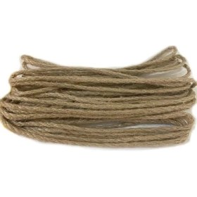 Resim Renklimestore 5 mm 10 Metre Jüt Halat Ip Dekoratif Hasır Ip Kendir Halat 