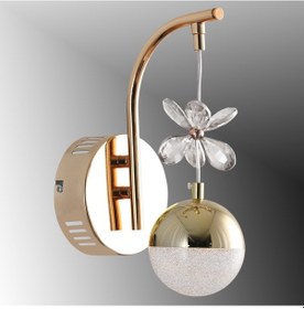 Resim Tt099-fsr Tt Ayd Toplu Taşlı Fransız Sarı 3 Renk Işık Led Aplik Rose Gold 